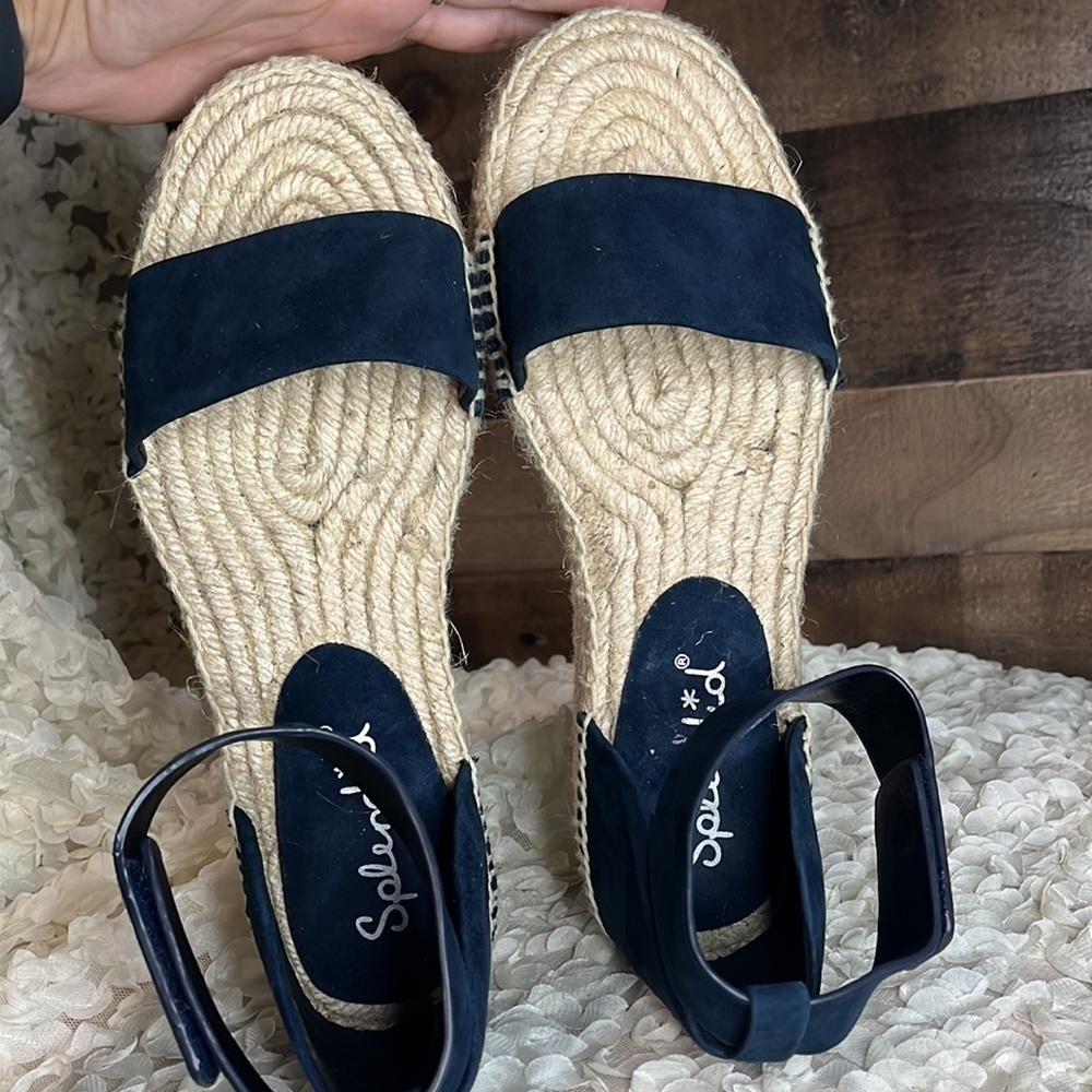 Splendid Platform Sandals size 8.5 Navy Blue - Picture 9 of 9